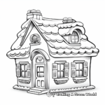 Festive Christmas Gingerbread House Coloring Pages 4