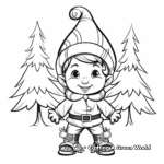 Festive Christmas Gnome Coloring Pages 1