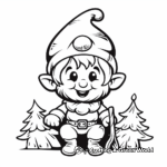Festive Christmas Gnome Coloring Pages 2