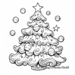 Festive Christmas Tree Coloring Pages 2