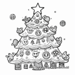 Festive Christmas Tree Coloring Pages 4