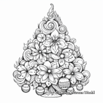 Festive Christmas Tree Coloring Pages for Adults 1