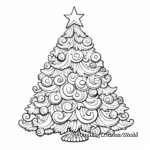 Festive Christmas Tree Coloring Sheets 4