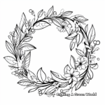 Festive Christmas Wreath Coloring Pages 3