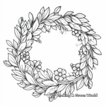 Festive Christmas Wreath Coloring Pages 4