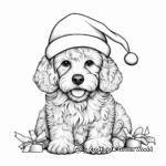 Festive Cockapoo Coloring Pages for Holidays 1