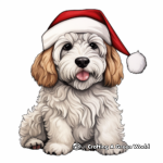 Festive Cockapoo Coloring Pages for Holidays 2