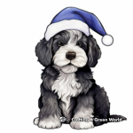 Festive Cockapoo Coloring Pages for Holidays 3
