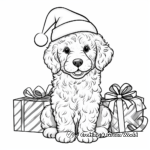 Festive Cockapoo Coloring Pages for Holidays 4