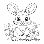 Festive Easter Bunny Coloring Pages 1