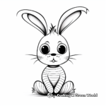 Festive Easter Bunny Coloring Pages 3