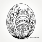 Festive Easter Egg Holiday Coloring Pages for Kids 1