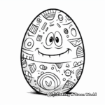 Festive Easter Egg Holiday Coloring Pages for Kids 2