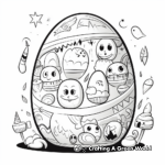 Festive Easter Egg Holiday Coloring Pages for Kids 3