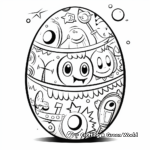 Festive Easter Egg Holiday Coloring Pages for Kids 4