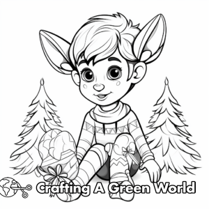 Elf On The Shelf Coloring Pages - Free &amp; Printable!