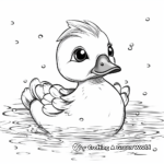 Festive Holiday Rubber Duck Coloring Pages 1