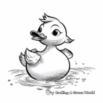 Festive Holiday Rubber Duck Coloring Pages 4