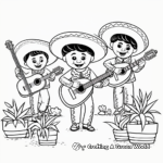 Festive Mexican Mariachi Band Coloring Pages 4