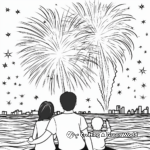 Festive New Year's Eve Fireworks Coloring Pages 4