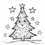 Festive Star-Topped Christmas Tree Coloring Pages 2