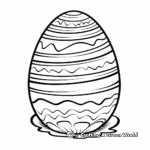 Festive Striped Easter Egg Coloring Pages 2