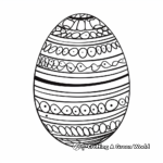 Festive Striped Easter Egg Coloring Pages 3