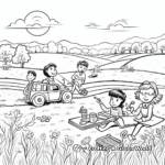 Field Day Picnic Scene Coloring Pages 2