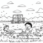 Field Day Picnic Scene Coloring Pages 3