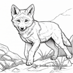 Fierce Coyote Coloring Pages for Adults 4