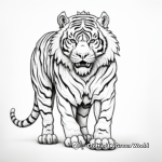Fierce Tiger Spirit Animal Coloring Pages 2