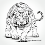 Fierce Tiger Spirit Animal Coloring Pages 3