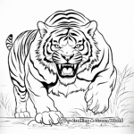 Fierce Tiger Spirit Animal Coloring Pages 4