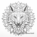 Fierce Wolf Mandala Coloring Pages 1