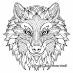 Fierce Wolf Mandala Coloring Pages 2