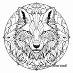 Fierce Wolf Mandala Coloring Pages 3