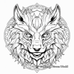 Fierce Wolf Mandala Coloring Pages 4