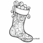 Filled Stocking Coloring Pages for Adults 4