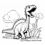 Fire Breathing Dinosaur Coloring Pages 1