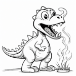 Fire Breathing Dinosaur Coloring Pages 3