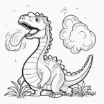 Fire Breathing Dinosaur Coloring Pages 4