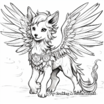 Fire-Emblem Wolf with Wings Coloring Pages 1