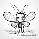 Firefly, The Bright Lightning Bug Coloring Pages 1