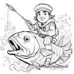 Fisherman Catching King Salmon Coloring Pages 1