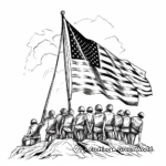 Flag Raising on Iwo Jima Coloring Pages 1
