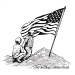 Flag Raising on Iwo Jima Coloring Pages 4