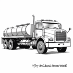 Flatbed Tanker Truck Coloring Pages 1