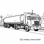 Flatbed Tanker Truck Coloring Pages 2