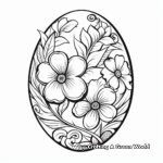 Floral Easter Egg Coloring Pages 4