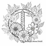 Floral Peace Sign Coloring Pages for Nature Lovers 1